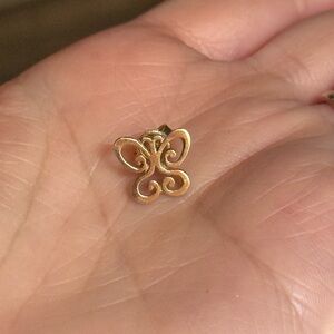 James Avery 14K Gold Butteryfly Stud Earring Rare Replacement